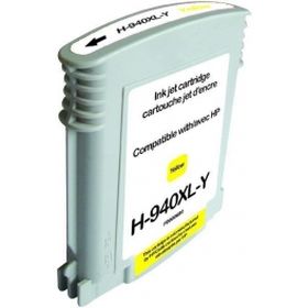 COMPATIBLE HP - 940XL / C4909 Jaune (28 ml) Cartouche remanufacturée HP avec puce